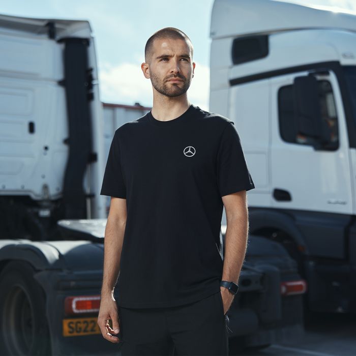 Truck Outline T-Shirt Schwarz