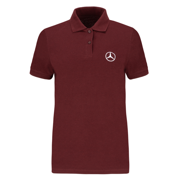 Damen Poloshirt Bordeauxrot