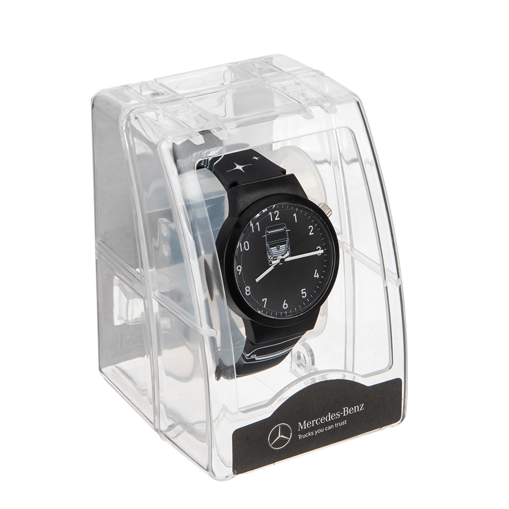 Kinder Uhr Truck schwarz