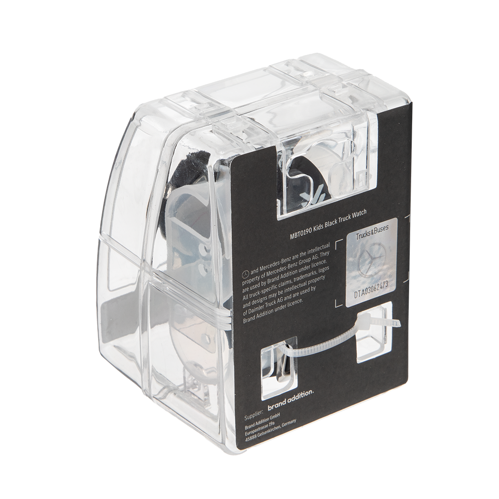Kinder Uhr Truck schwarz