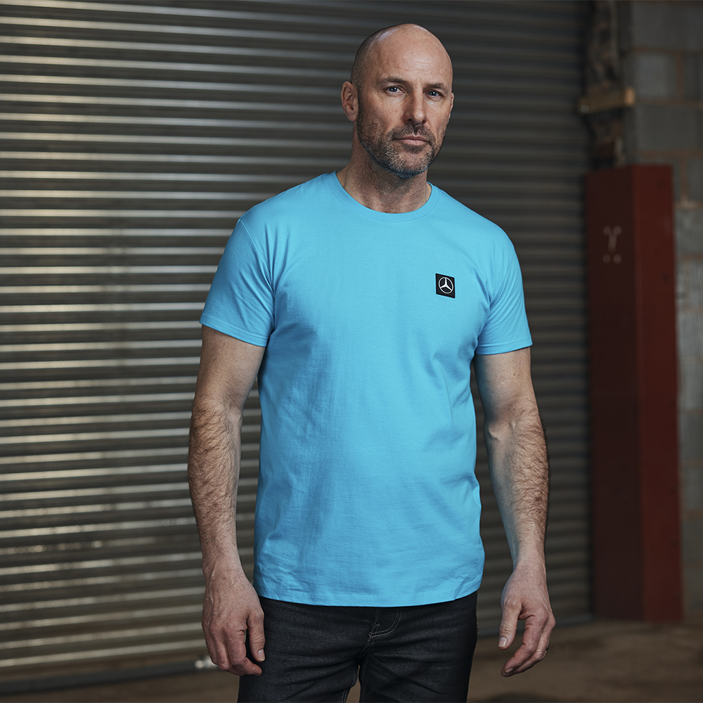 Patch T-Shirt Blau