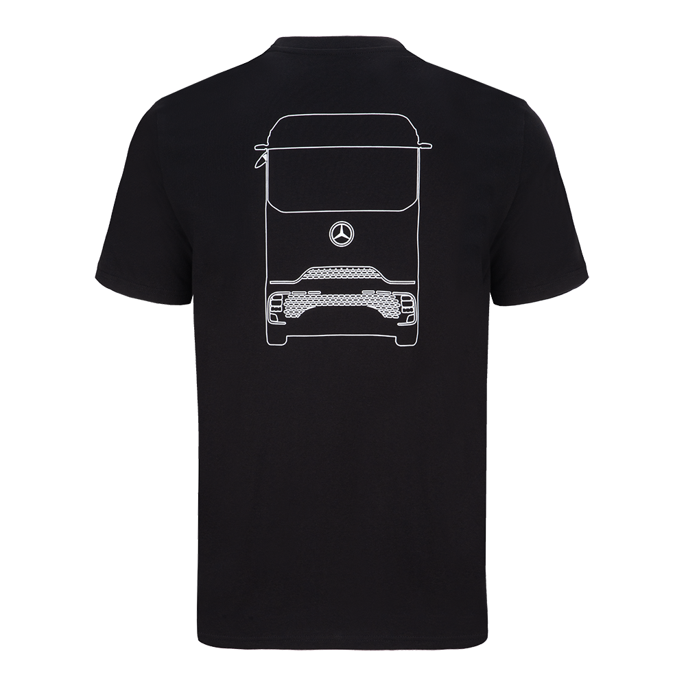 Truck Outline T-Shirt Schwarz